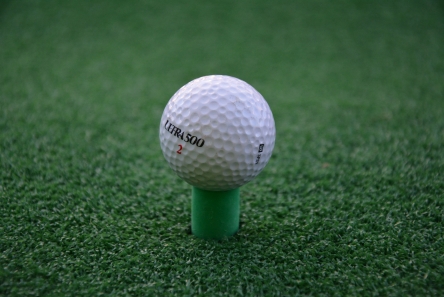 temporary mat for golf course with rubber tee